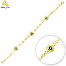 Gümüş Nazar Boncuklu  Bilezik/Bileklik     